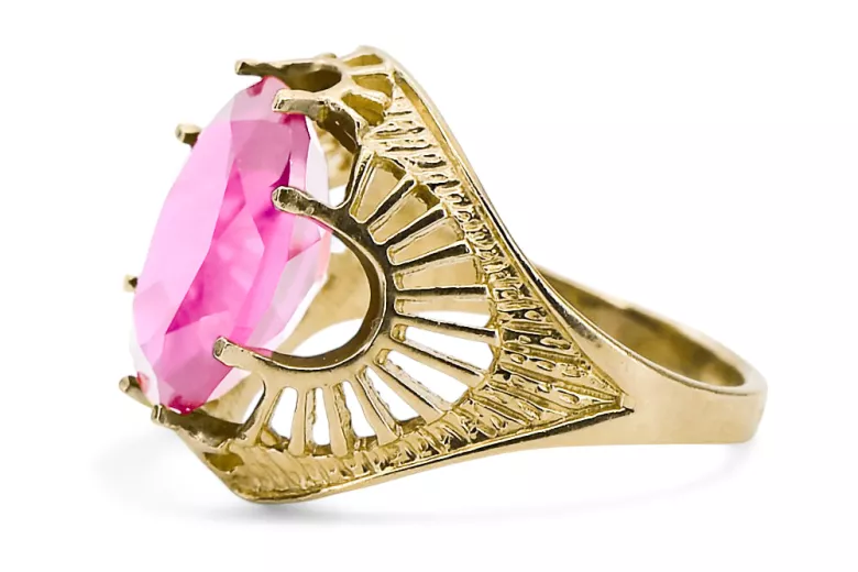 Аметист 14K Жовте золото Каблучка Вінтаж прикраси vrc003y